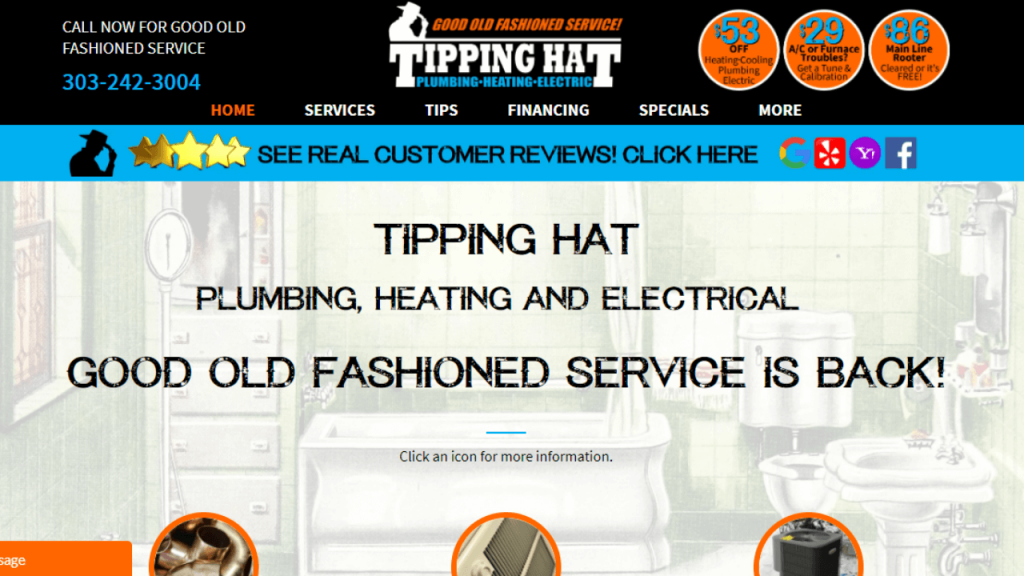 Tipping Hat Plumbing, Heating and Electric Cleaning Company